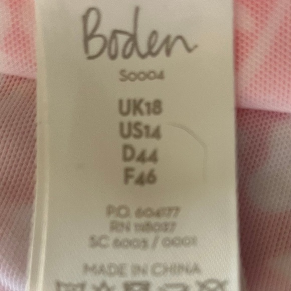 Boden Coral and Blue Swim Suit- US size 14 - Picture 3 of 3